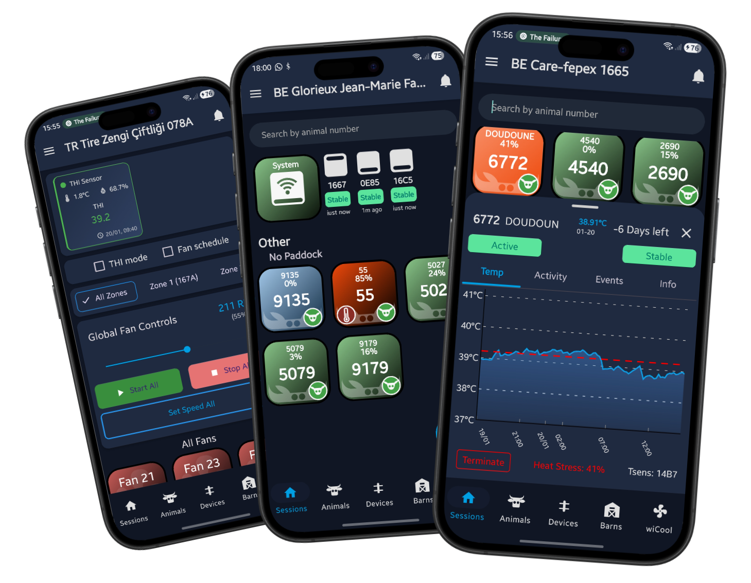 wiCow app UI showcase
